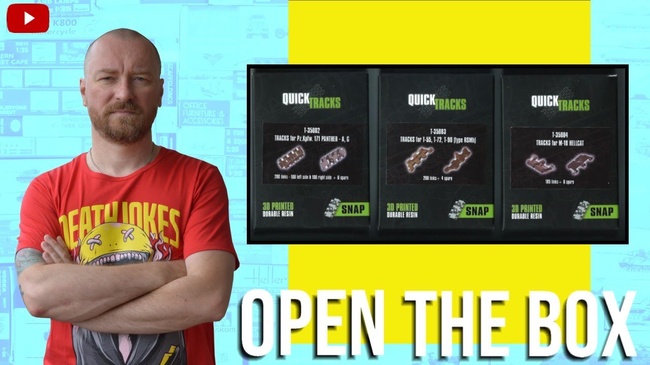 OPEN THE BOX: QUICK TRACKS - Panther Ausf. A, G; T-55, T-72, T-90 (RMSh type); M-18 Hellcat, 1/35