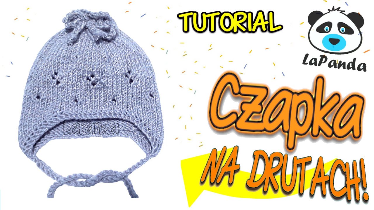CZAPKA NA DRUTACH DLA NIEMOWLAKA  [#5] *Jak zrobić* - LaPanda   EASY KNITTED BABY HAT