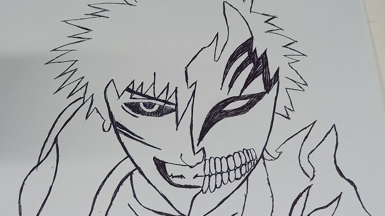 ICHIGO KUROSAKI HALLOW MASK/SIMPLE HANDRAWING