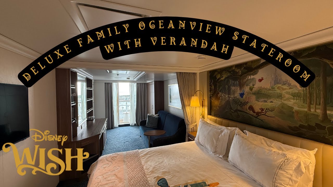 Disney Wish - Deluxe Family Oceanview With Verandah Room Tour - Stateroom - 8576