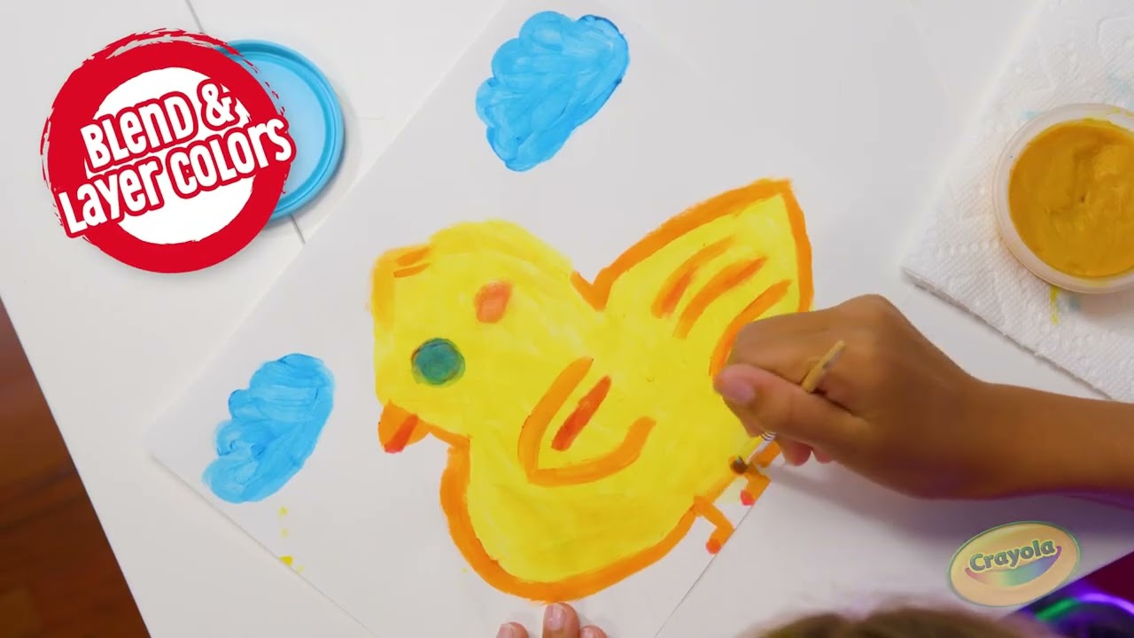 Crayola Spill Proof Washable Paint Set || Crayola Product Demo
