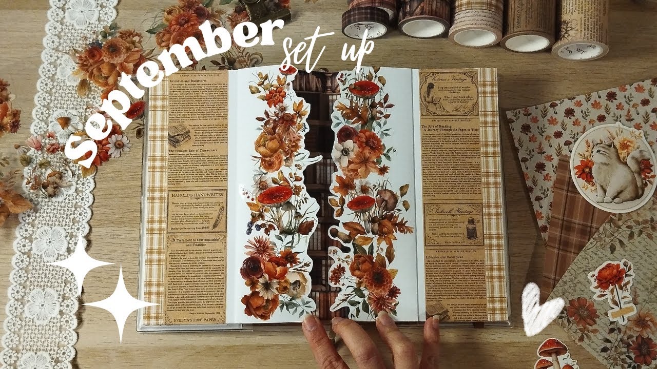 SEPTEMBER 2024 | Cozy Autumnal Library | Plan With Me | Faith Journal Set Up