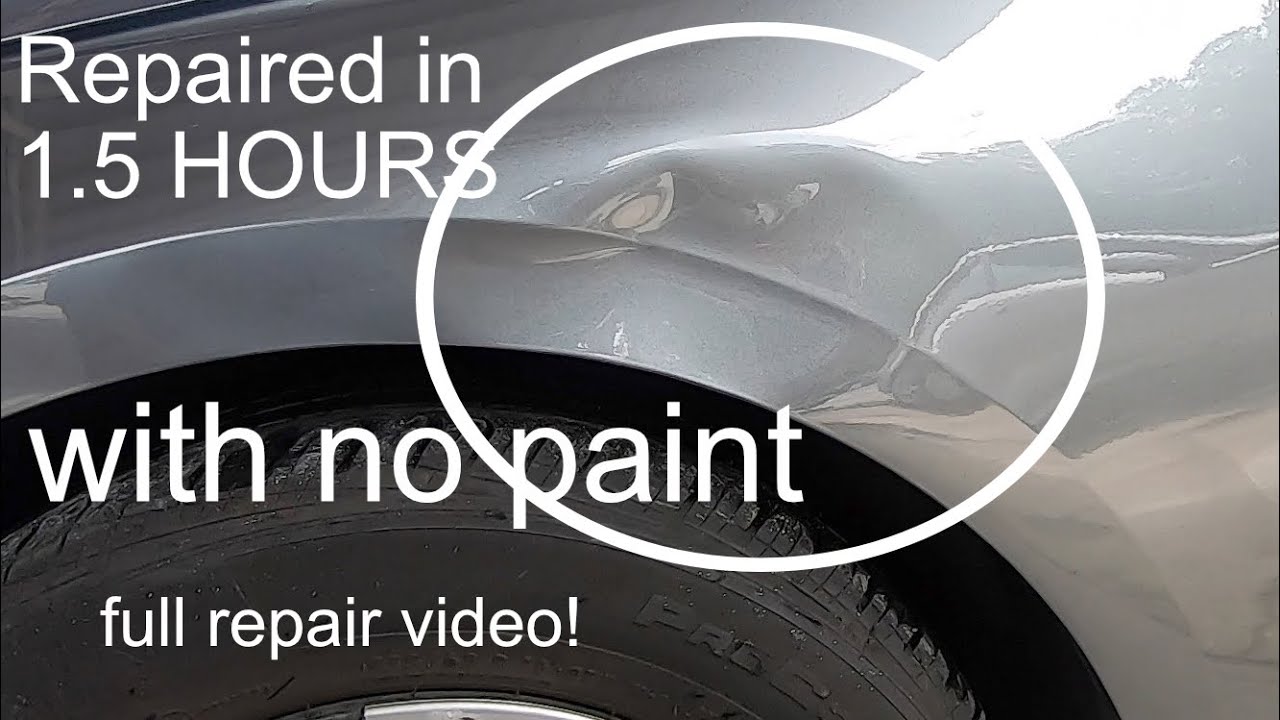 Altima Smashed Fender Repair - Entire process- Body Line Repair Video