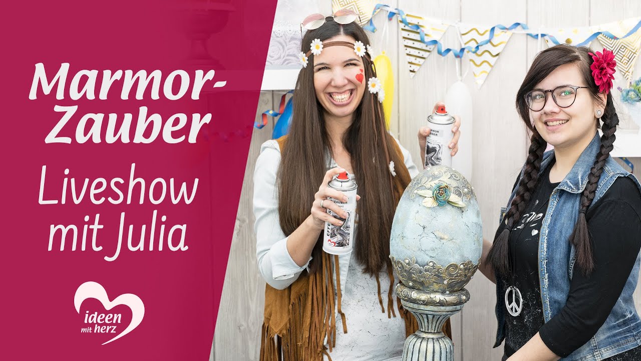Marmor-Zauber - Facebook live vom 24.02.2020 - Basteln mit Julia - Ideen mit Herz