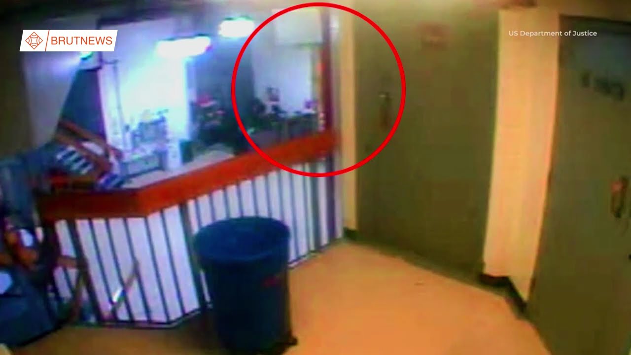 Mystery orange blob on the last jail footage of Jeffrey Epstein before he 'hanged himself'