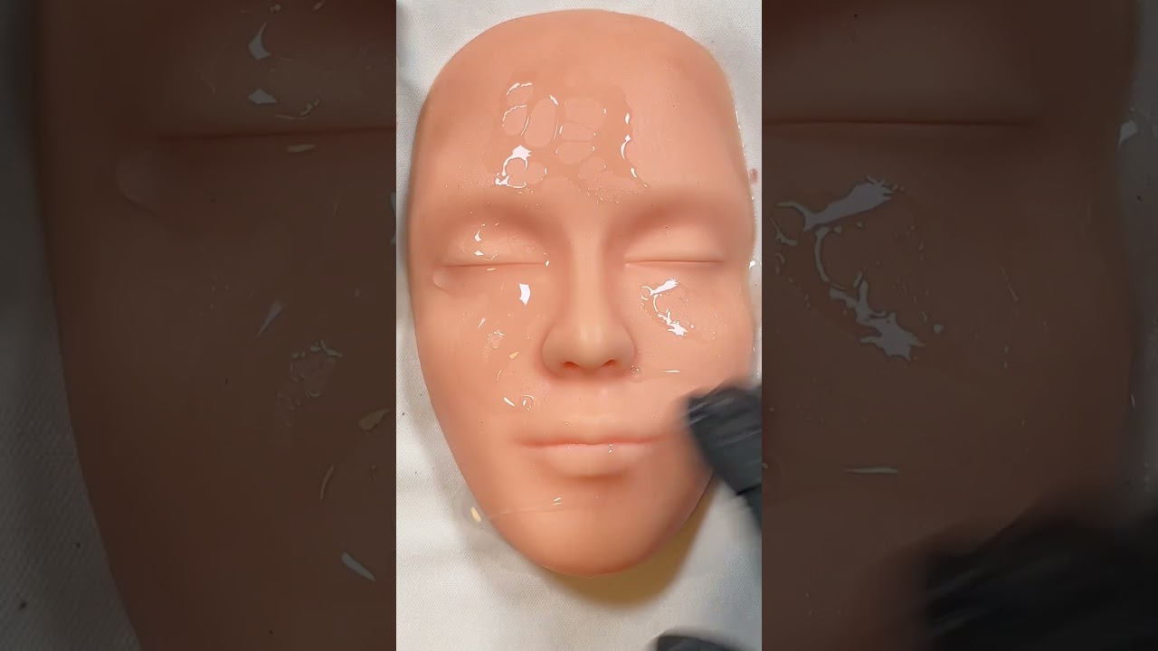 1ASMR skincare on mannequin girl,mannequin makeup, skincare , grwm,get ready #asmr #mannequinmakeup