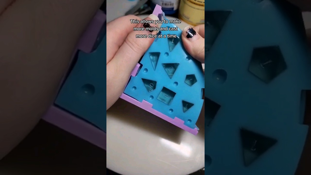 Pie shaped dice molds! #resin #dice #dicemaking #dnd #ttrpg