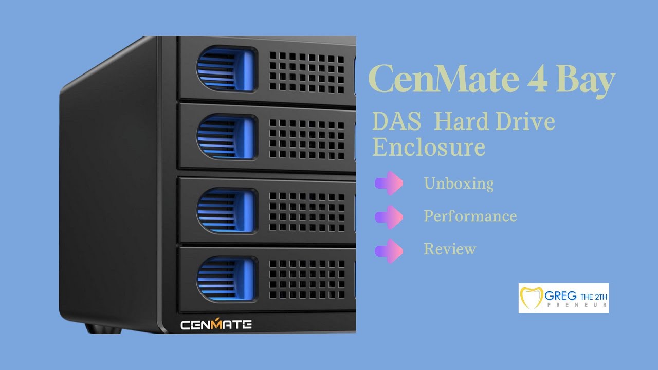 CenMate 4 Bay Hard Drive DAS (non-RAID or NAS) with USB 3.2 10Gbps Enclosure Unboxing and Review...