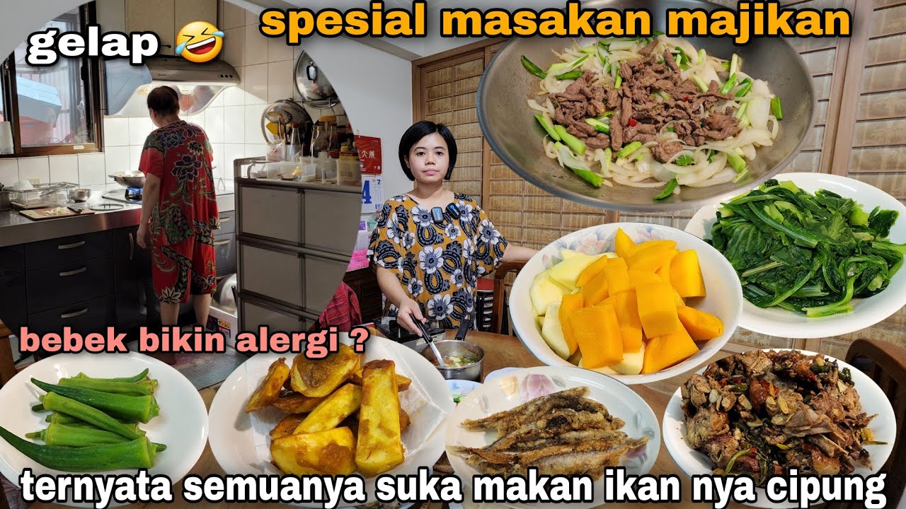 NYONYA MAU MASAK SENDIRI !! orang taiwan kurang suka makan daging bebek lebih pilih ikan e cipung.