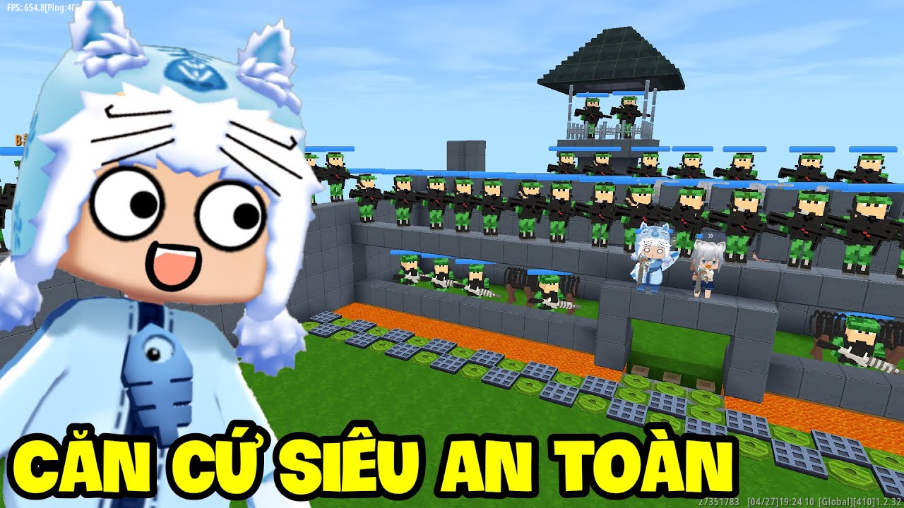 MEOWPEO THỬ THÁCH XÂY CĂN CỨ AN TOÀN CHỐNG ZOMBIE SIÊU MẠNH TRONG MINI WORLD MINI GAME