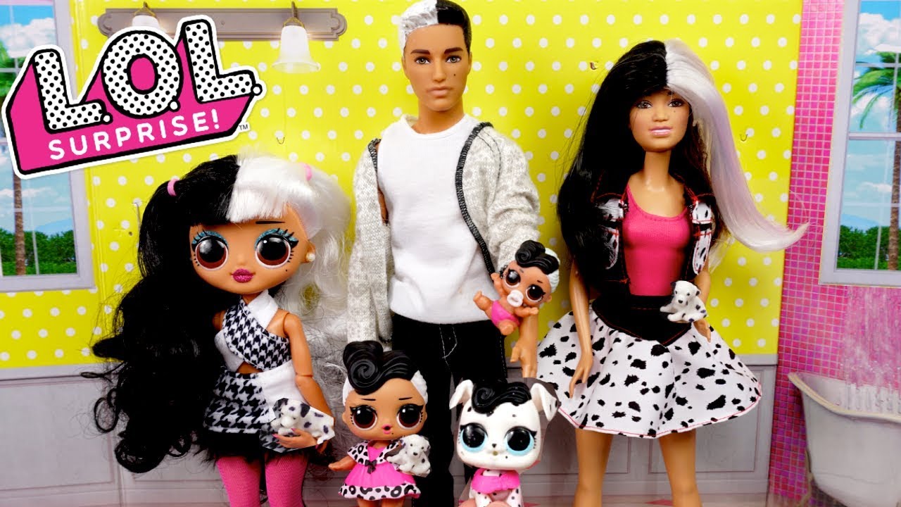 LOL Doll Family Evening Routine with New Barbie Dollhouse & Toys