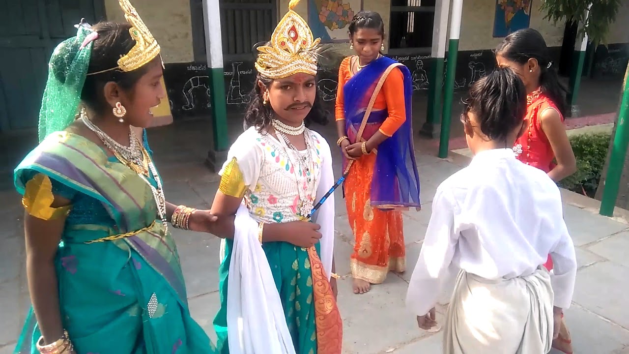 Krishna sudam.textbook based  play(ಕೃಷ್ಣ-ಸುದಾಮ ನಾಟಕ)೨೧-೧-೨೦೧೮