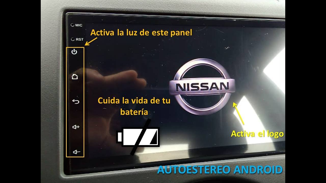 3 configuraciones básicas Autoestéreo Android.(Logotipo, luz panel lateral y forzar apagado)