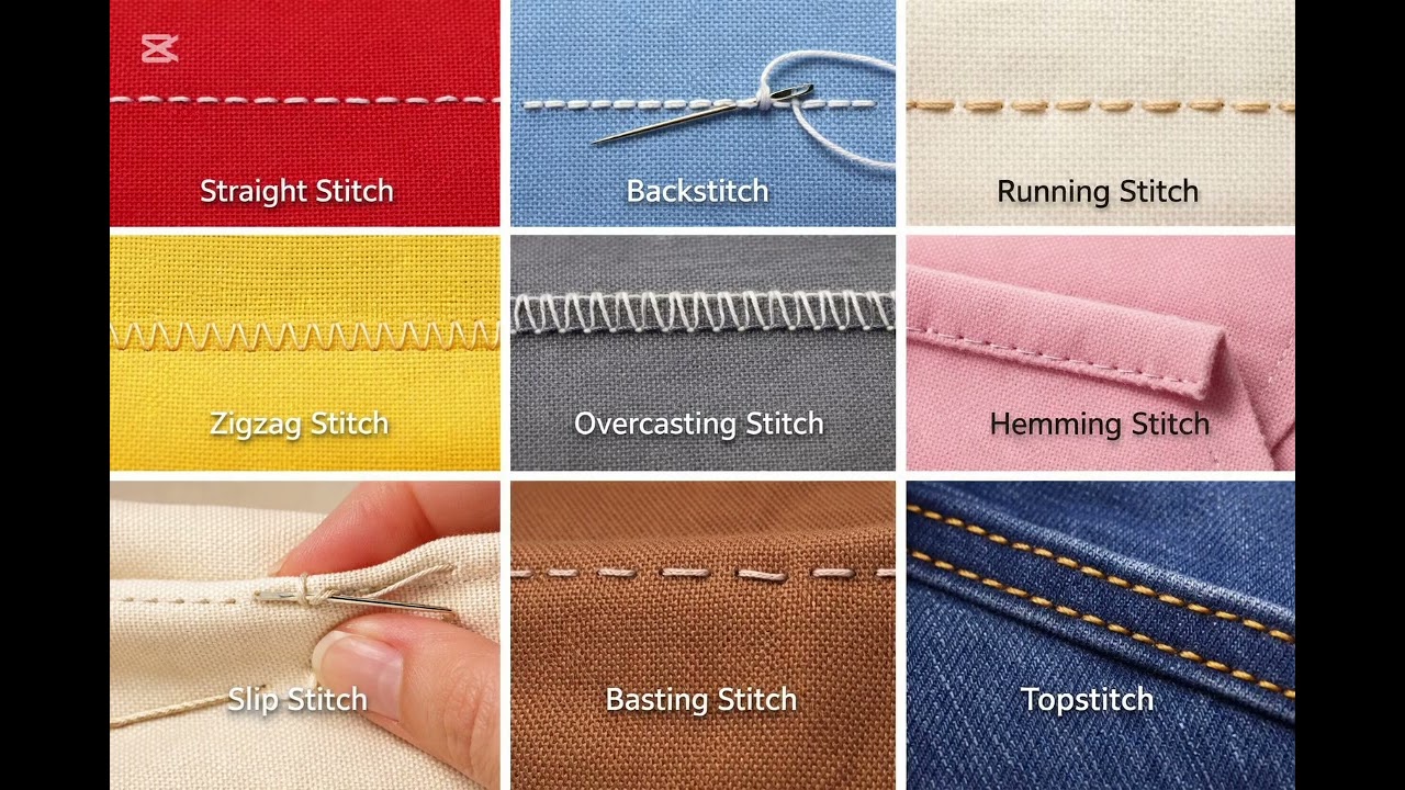 Basic Sewing Stitches for Beginners | Learn Sewing Step by Step