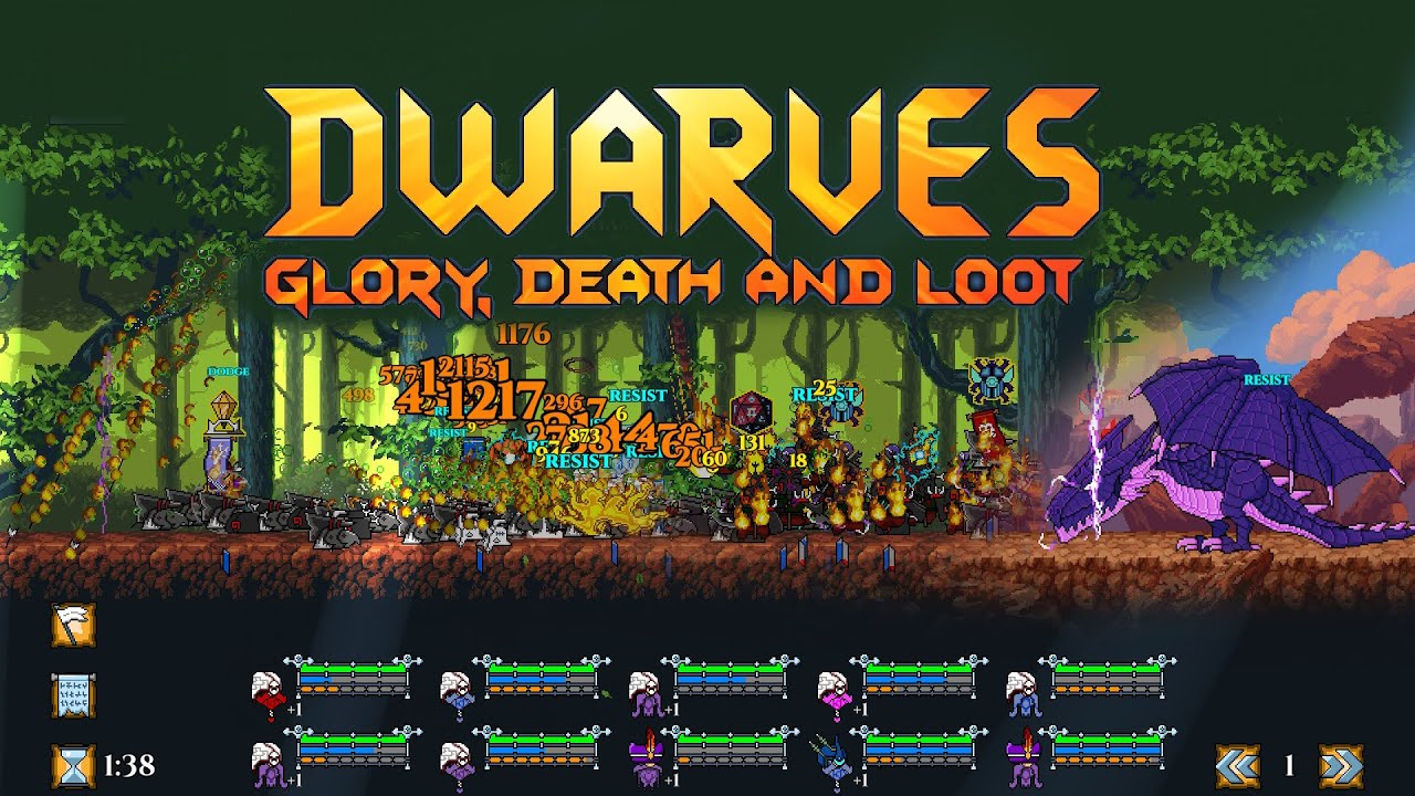 Dwarves: Glory, Death and Loot ✅ PC Steam Рпг рогалик с автобоями ✅ Релиз 22 янв. 2026 г