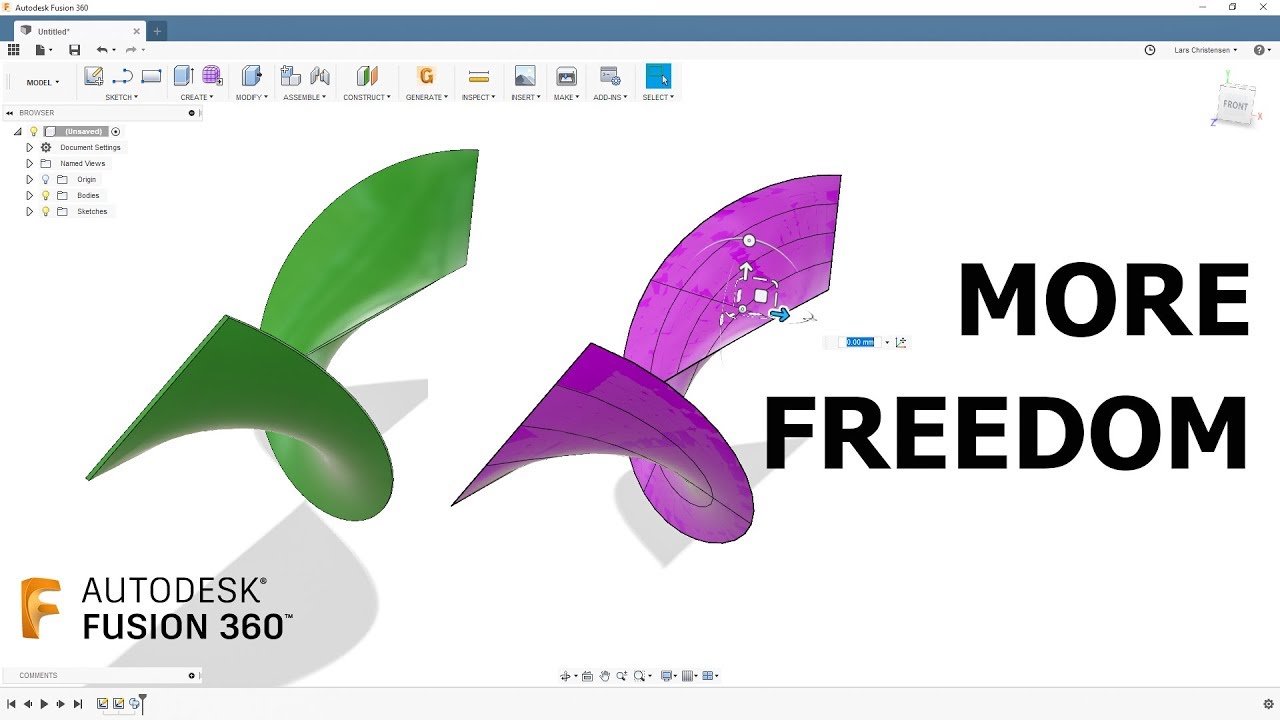 More Freedom & How To Go from Model to T-Spline —  Fusion 360 Tutorial — 