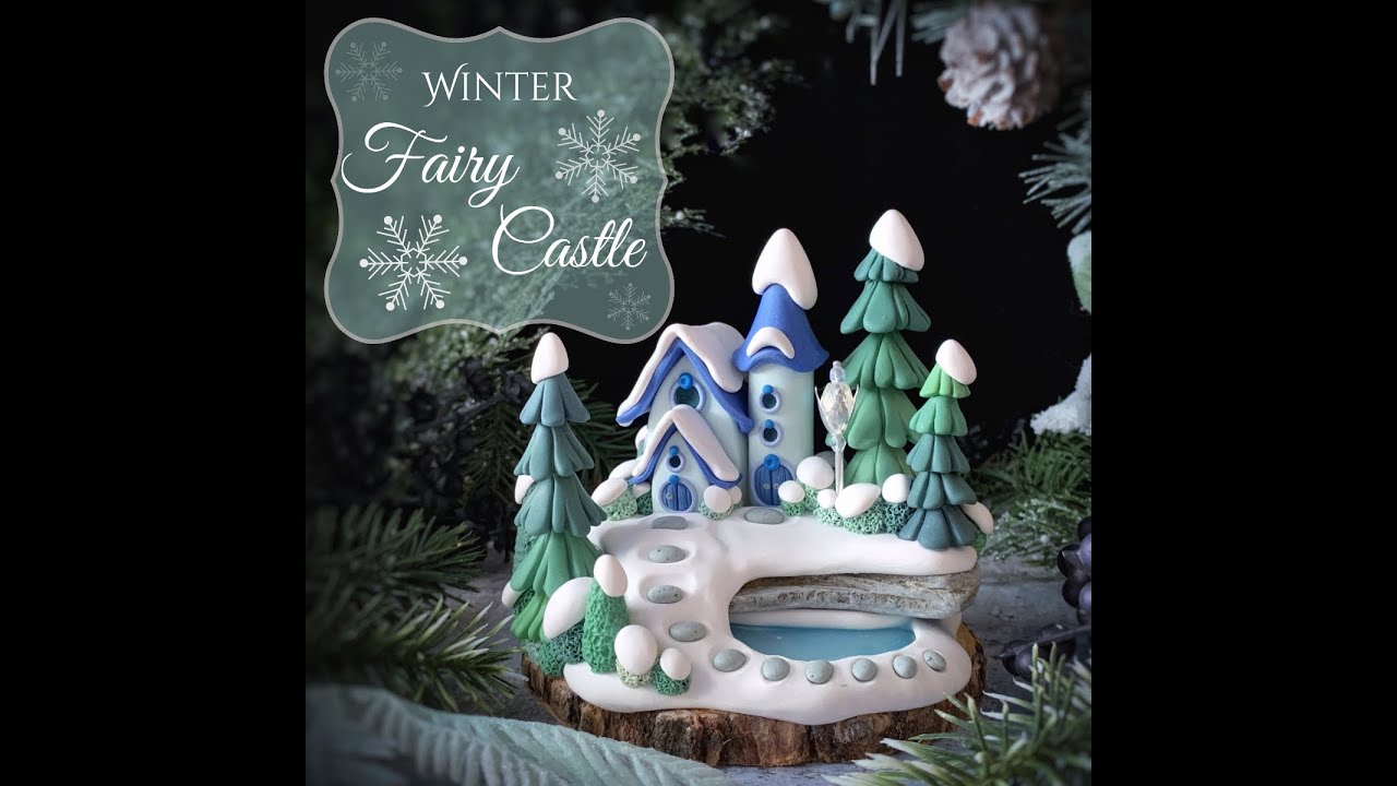 Polymer Clay Winter Fairy Castle