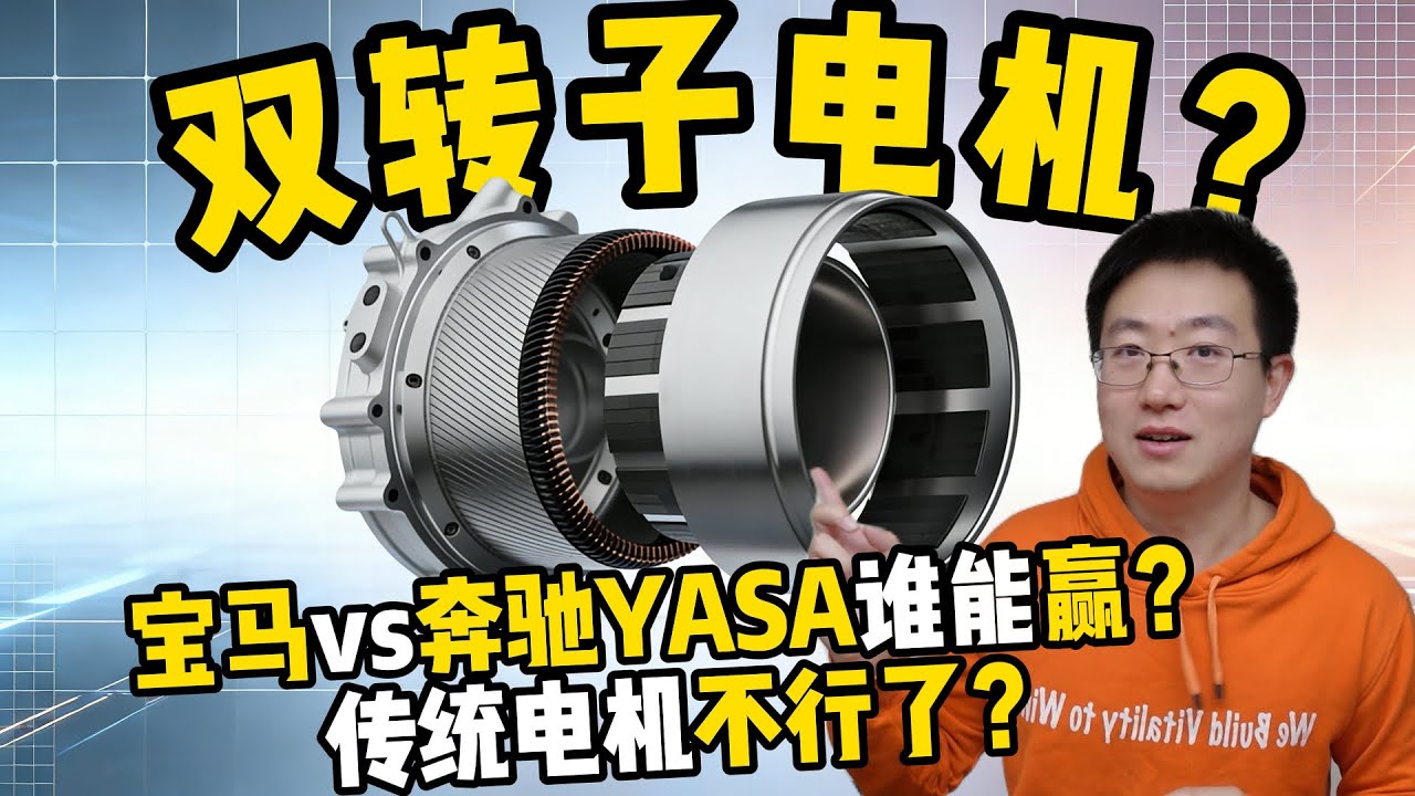 双转子电机是什么？宝马VS奔驰YASA谁更强？传统电机要淘汰？如何理解“无磁轭”？【老王观点】