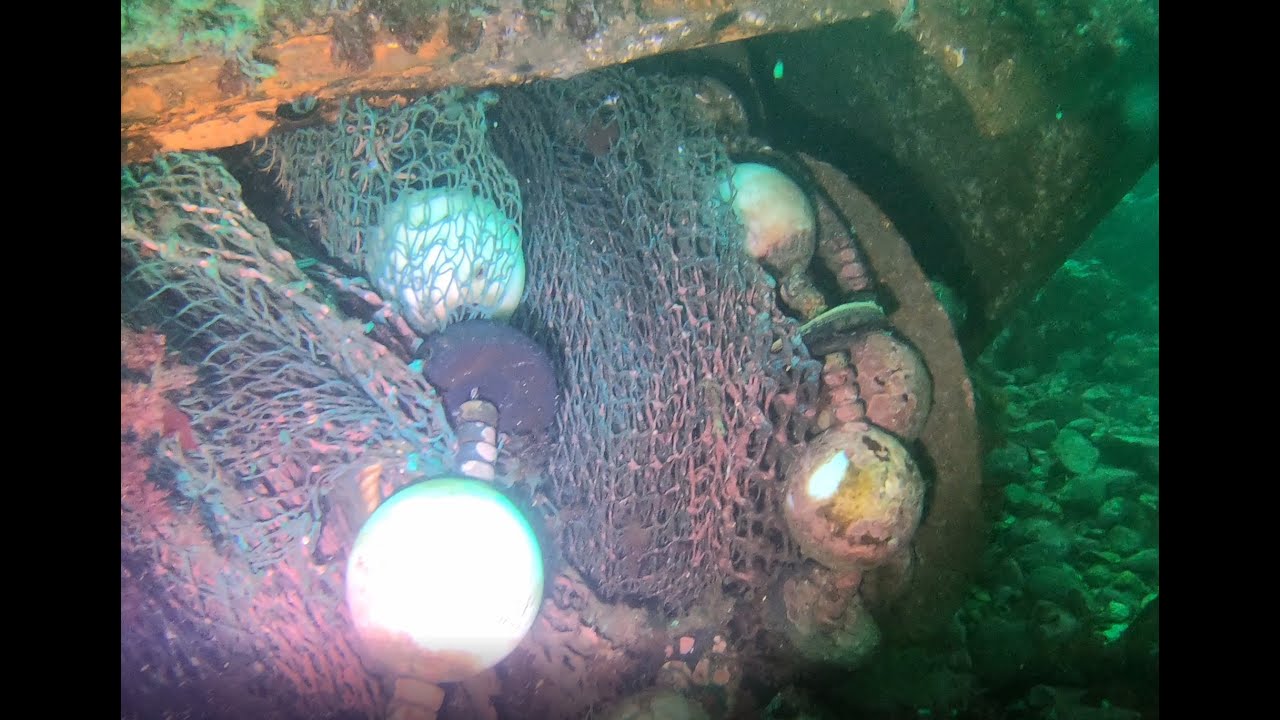 Vrakdyk i Kosterhavet. Fiskebåten SD 228 HAVET.  Wreck Diving  in Sweden. 2020-09-19