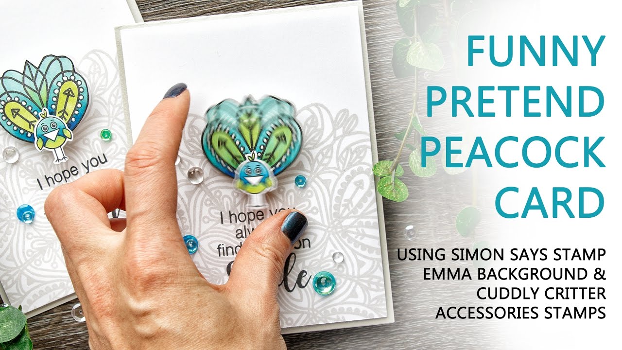 Wobbler Pretend Peacock Card