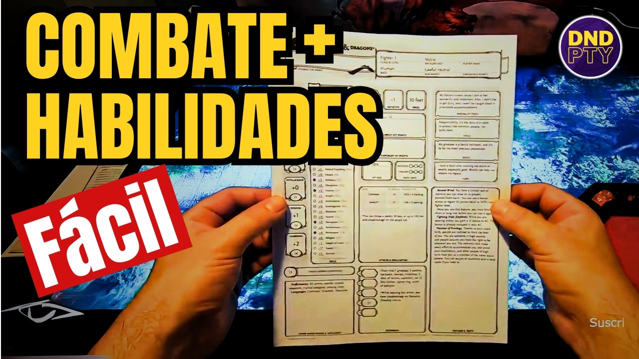 👉 Cómo JUGAR D&D 5E 🎲 | Combate y Habilidades EXPLICADAS fácil (en Español)