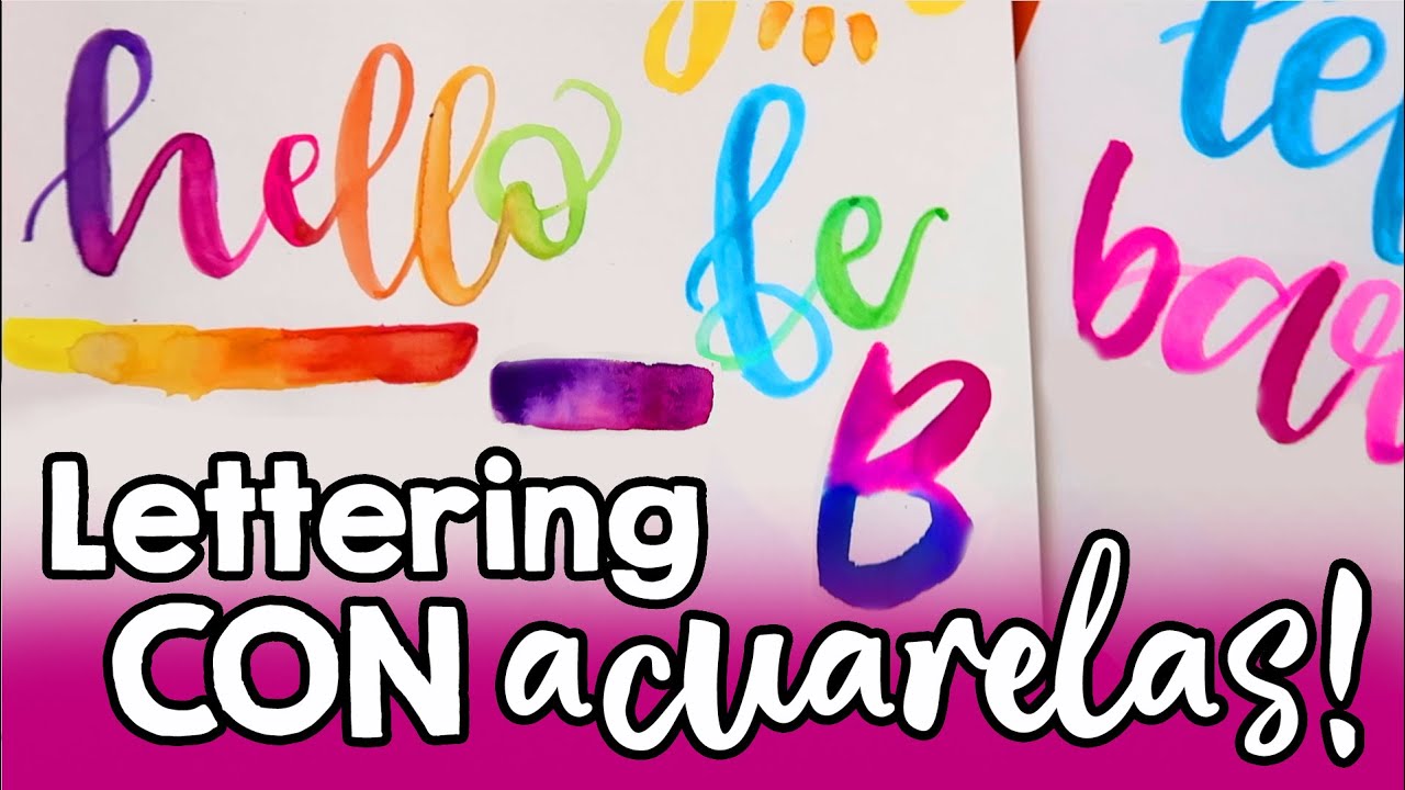 ¿Cómo hacer LETTERING con ACUARELAS? ✄ Barbs Arenas Art!