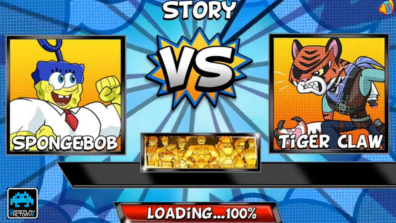 SpongeBob VS Tiger Claw | Super Hero Brawl 4 [Nickelodeon]