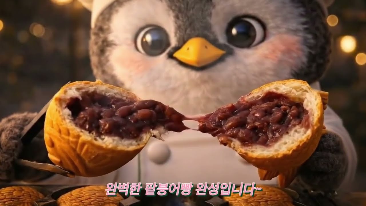 진짜 '흑'백 요리사 펭귄의 팥붕어빵 만들기