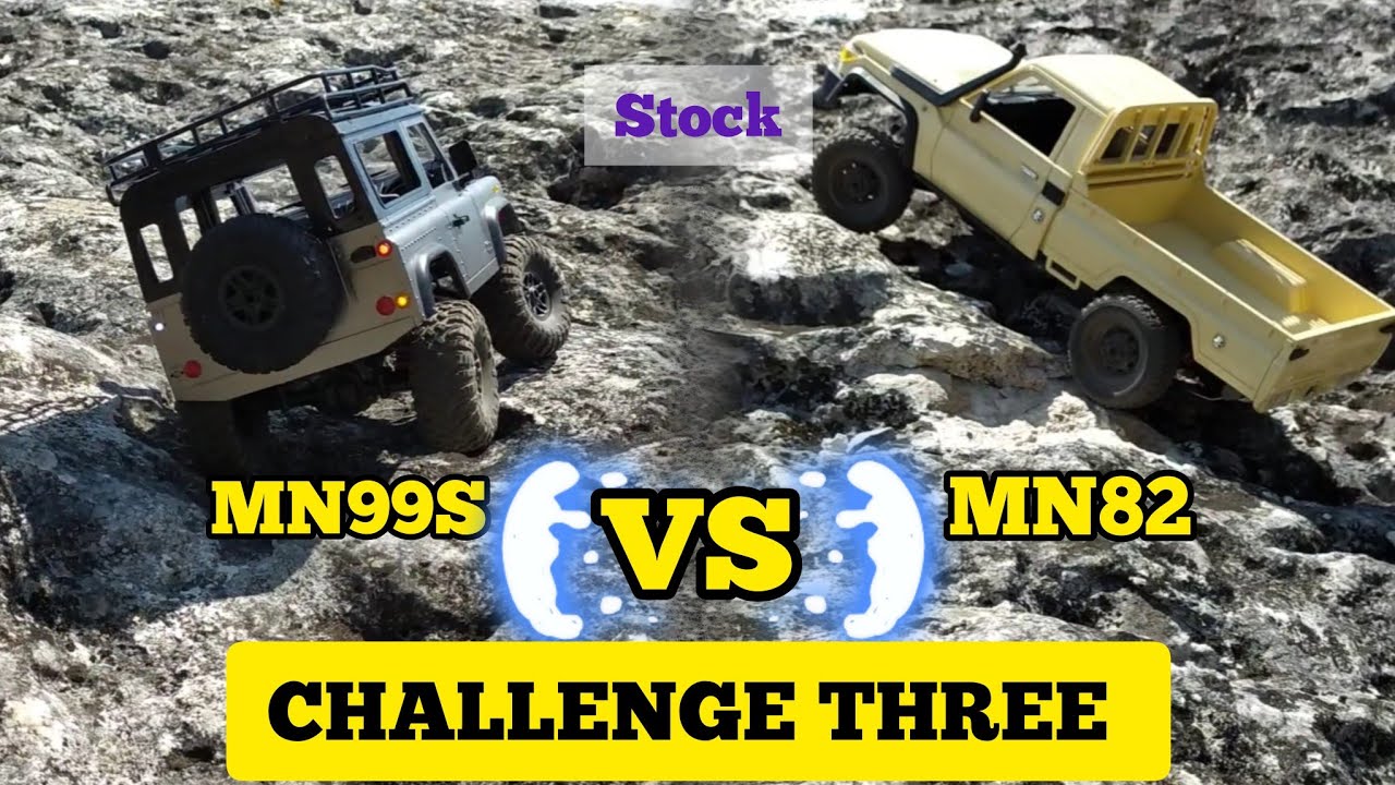 MN82 VS MN99S - STOCK BATTLE - 1/12 MINI SCALE RC - ROCK CRAWLER