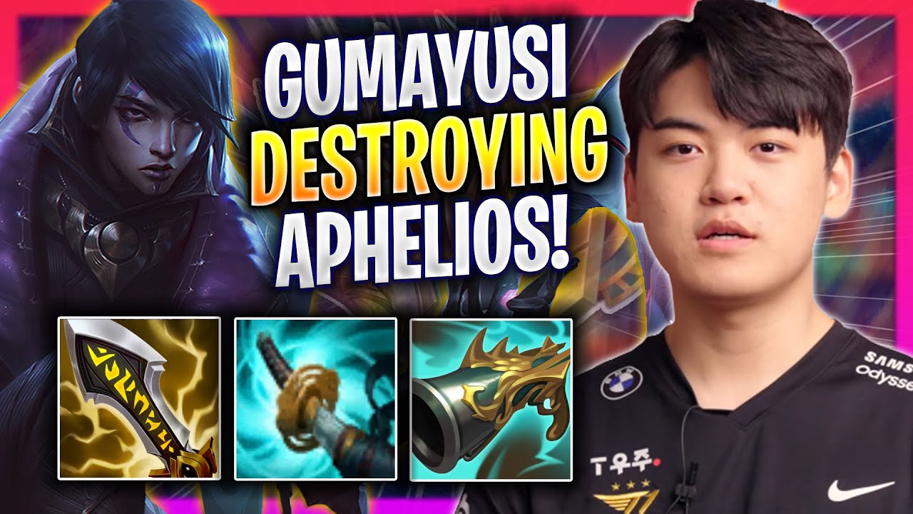 GUMAYUSI DESTROYING WITH APHELIOS! - T1 Gumayusi Plays Aphelios ADC vs Lucian! | Season 2024
