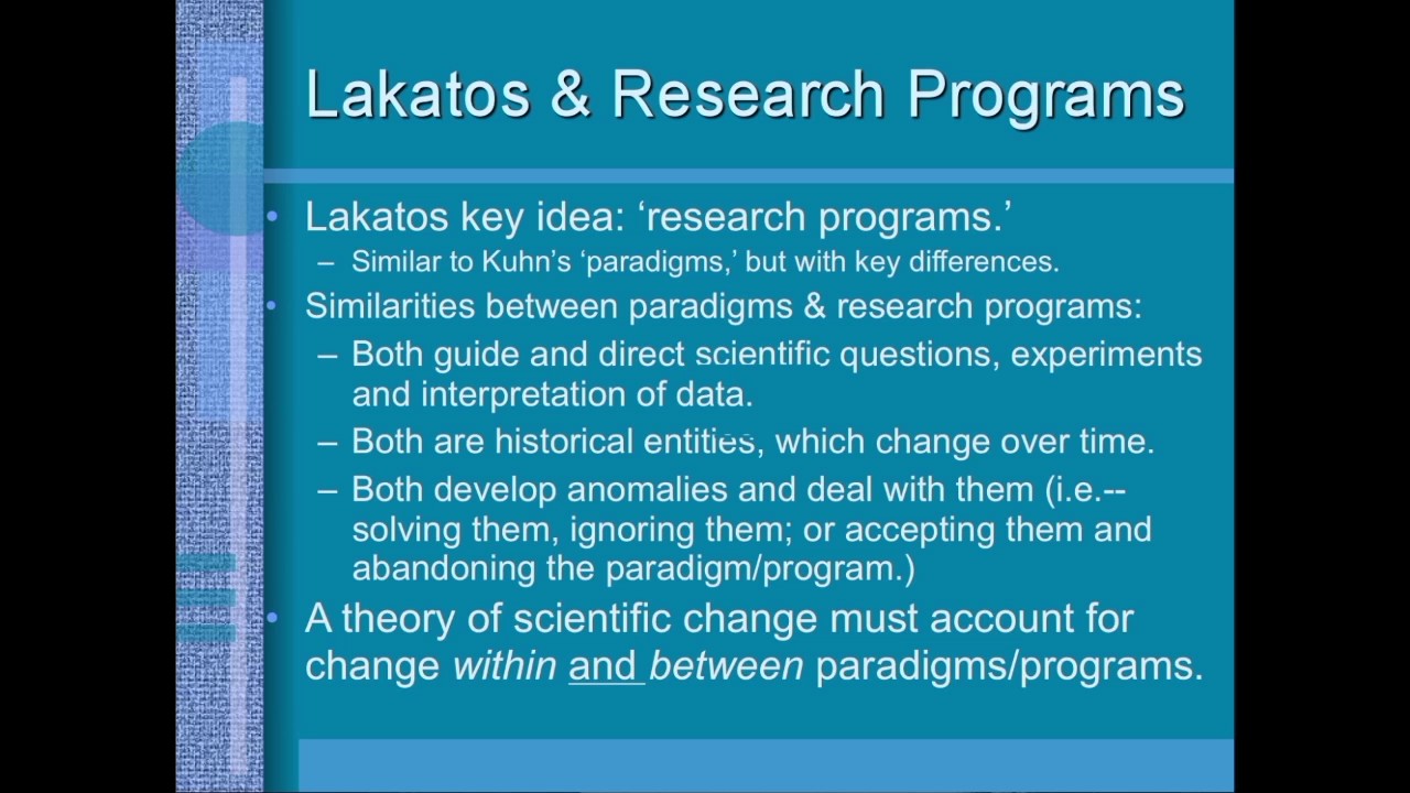 Post-Kuhnian Philosophy of Science: Imre Lakatos (1 of 3)