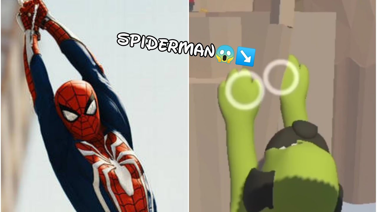 How to Become SpiderMan In Human Fall Flat || Human Fall Flat funny #shorts