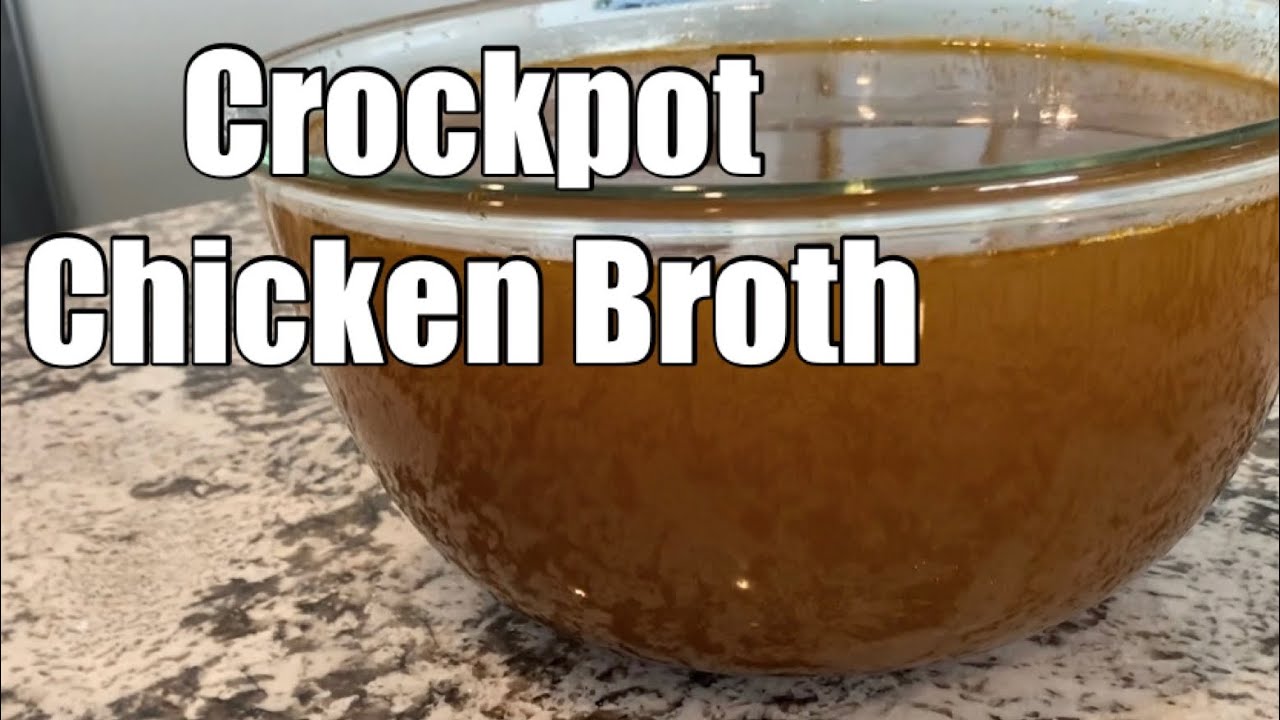 Homemade Chicken Broth in the Crockpot | How to make Chicken Broth | Unsalted Chicken Broth