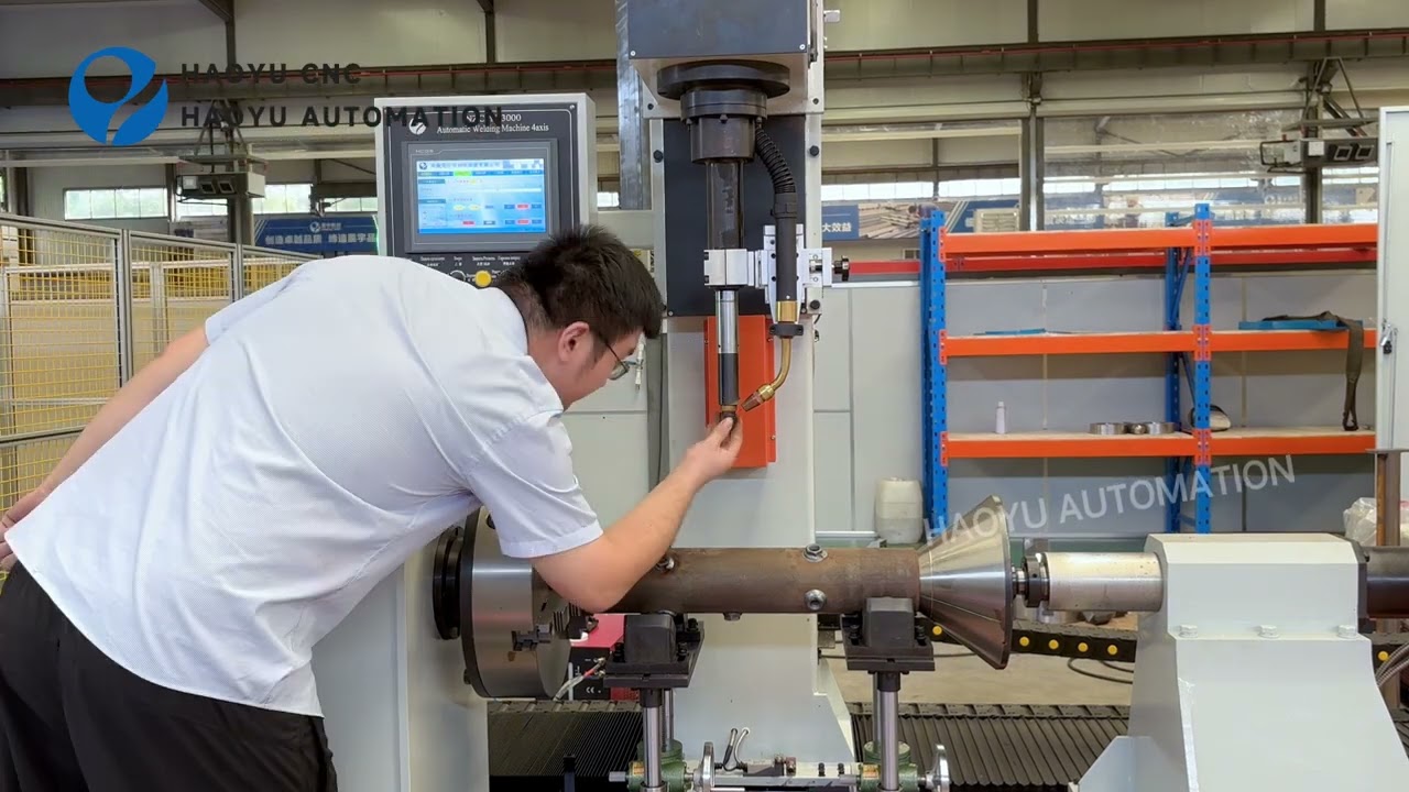 4 axis CNC Oil port automatic welding equipment produced for Belarus user