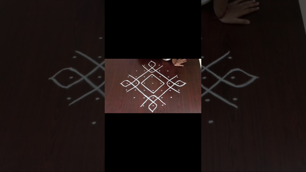 7dots sikku kolam#7dots rangoli#melikala muggulu#kambhi kolam#shorts#kolam#Nice Rangoli