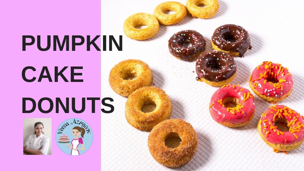 Mini Pumpkin Cake Donuts Recipe | Pumpkin Cake Doughnuts