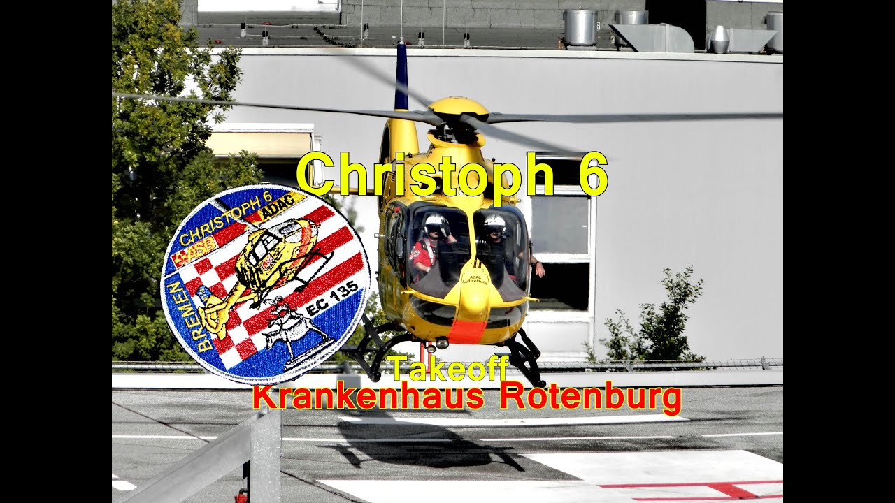 Christoph 6 , Start am Krankenhaus Rotenburg (W)