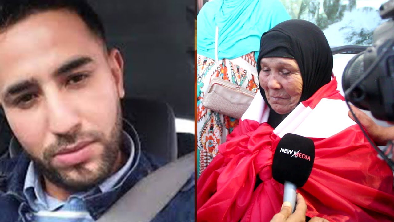 دموع أم حسان الذيبي تصرخ في مطار قرطاج : ولدي ما يستحقش الموت هكا .. كان فرحتي ومات مظلوم