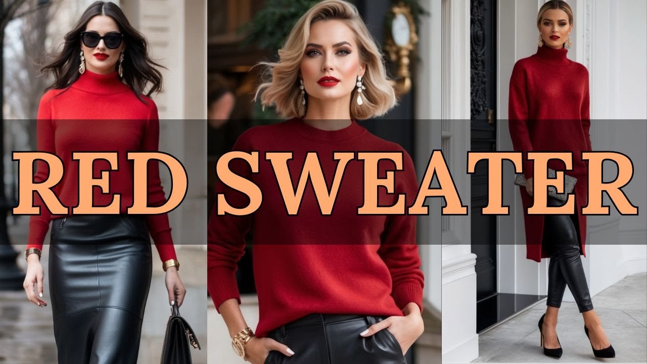 Stylish Red Sweater Outfit Ideas | Bold & Cozy Looks You&rsquo;ll Love | Fashion Trends 2025