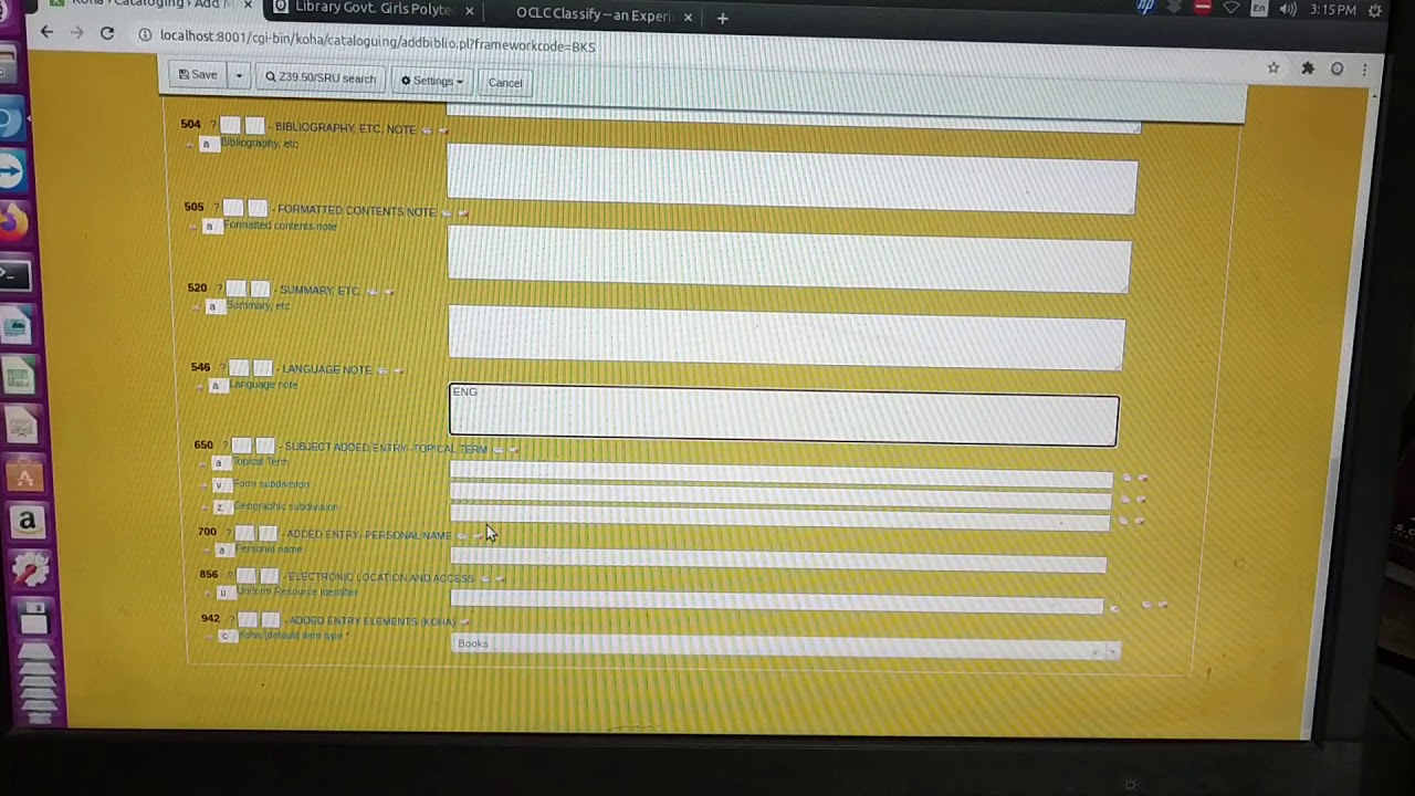 Koha multi copy books cataloging