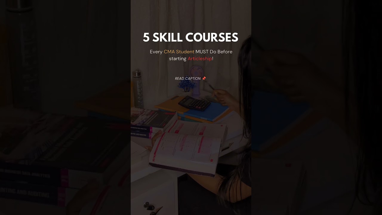 ⚠️5 Skill Courses Every CMA Student MUST Do Before Articleship #cmainter #cmasahiba #cmastudents