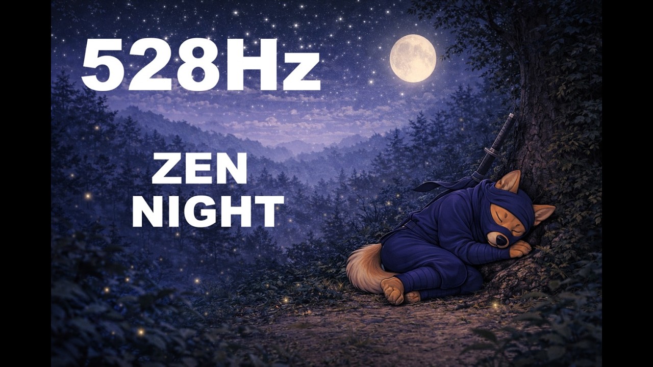 528Hz Japanese Sleep Music | Calm Night Healing Ambience (3 Hours)
