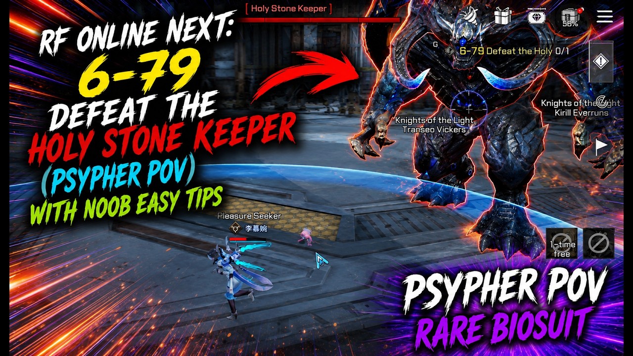 RF ONLINE NEXT: Chapter 6-79 Defeat the Holy Stone Keeper (Psypher POV) with Noob Easy Tips