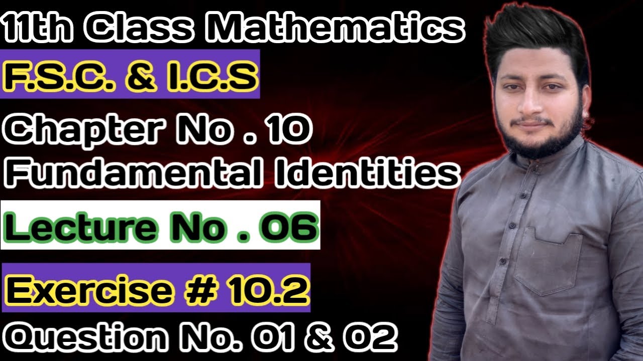 Exercise  10.2 Question 1 & 2 | Chapter 10  | 1st year math.