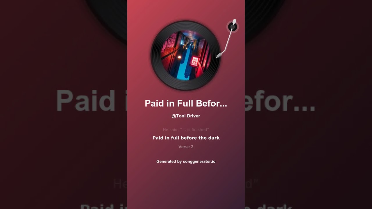 Paid in Full Before the Dark