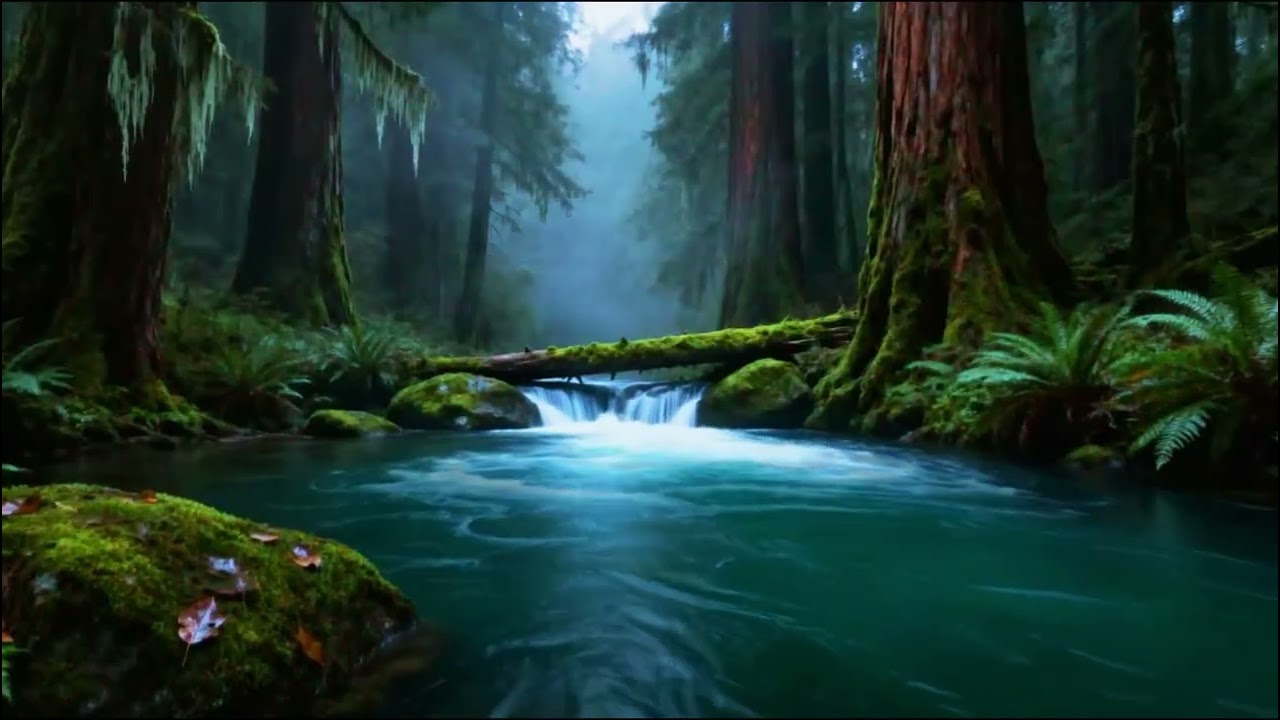 Natural Forest River Sounds with Birds | Calm Ambience for Sleep & Focus