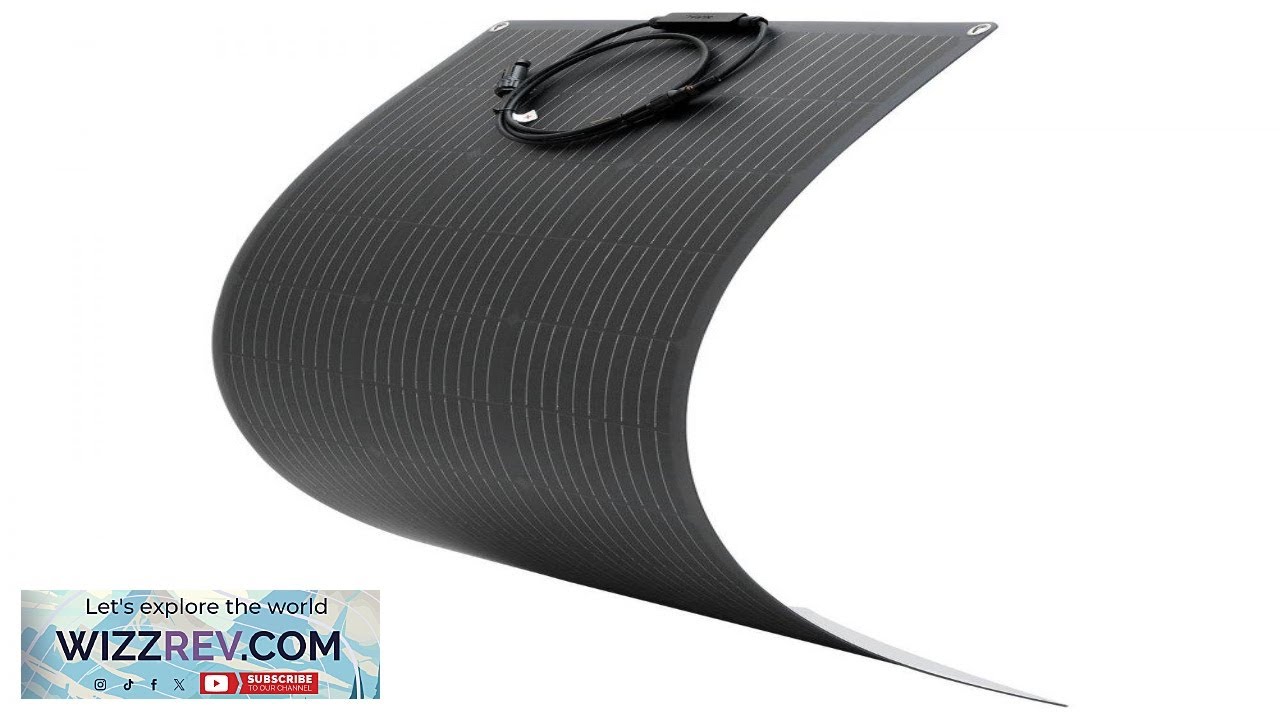 VEVOR Flexible Solar Panel 100W Semi Flexible Bendable Monocrystalline Solar Panel 23%