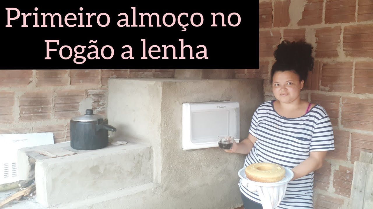 almoço no fogão a lenha/ testei o forno cozinhando bolo