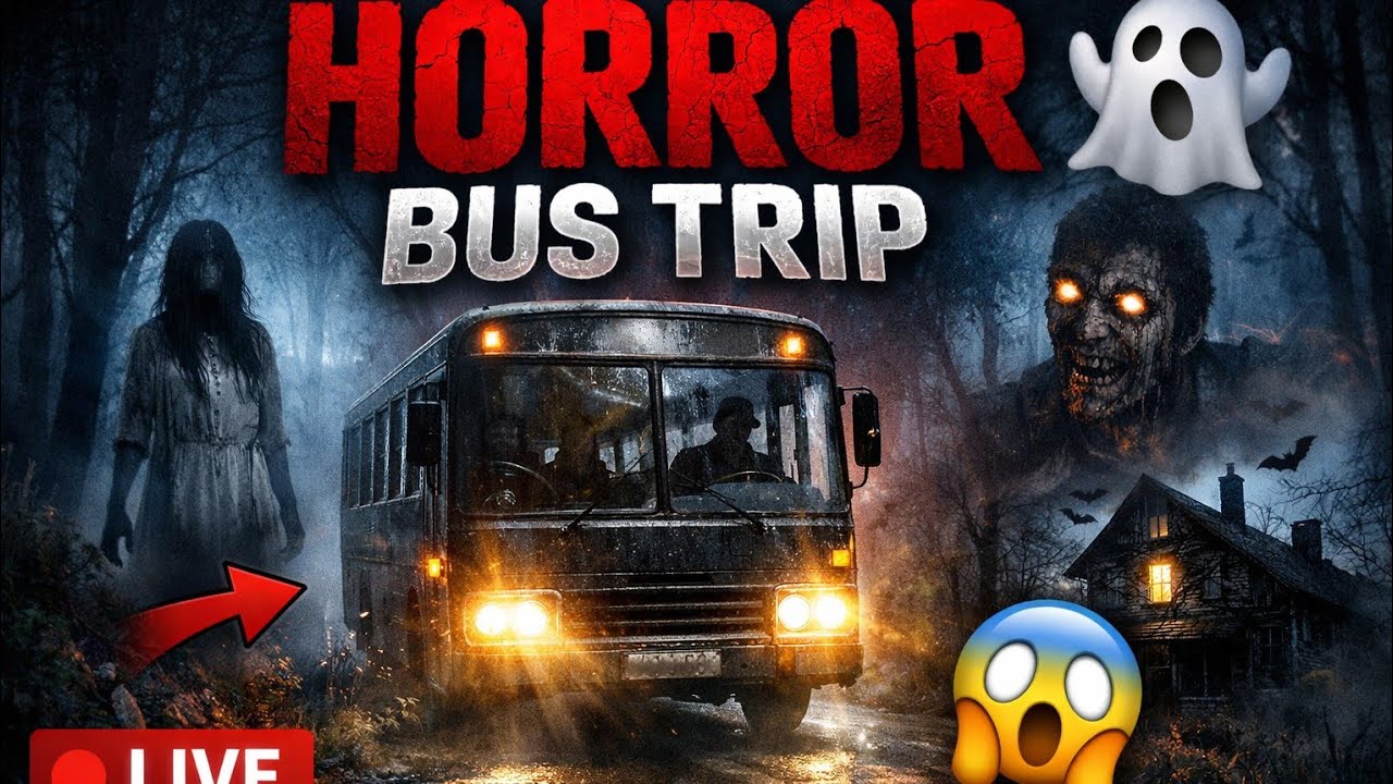 Horror Trip Bus Simulator Live 🔴 Dark Road Driving#bussimulator #horrorgame #gamingstream