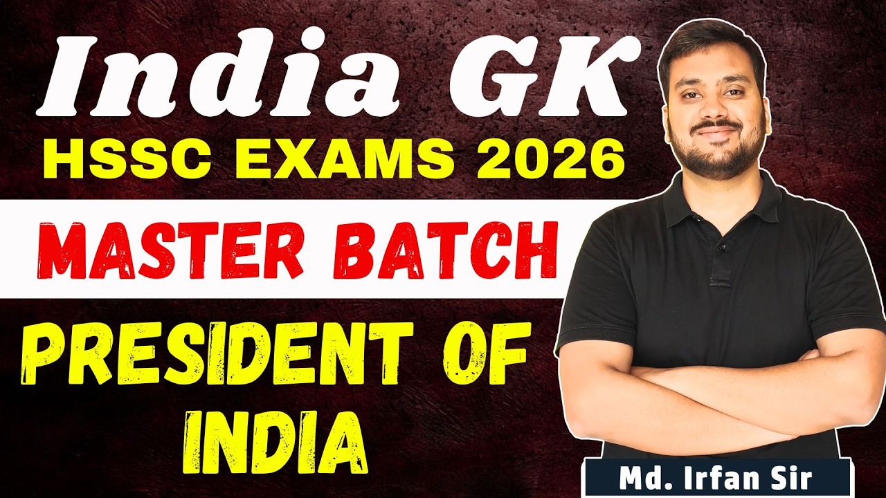 PRESIDENT OF INDIA | INDIA GK | HSSC EXAM 2026 | IRFAN SIR #hssccet2026
